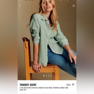 NWT Sézane Tomboy shirt size 44